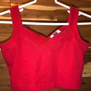 Red crop top